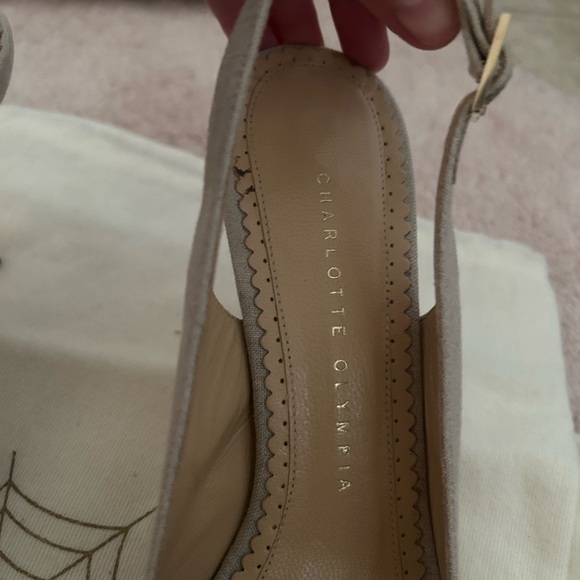 Charlotte Olympia Gray Slingback Heels - Picture 10 of 15